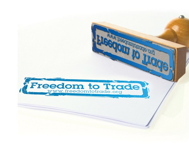 Freedom to Trade ink stamp